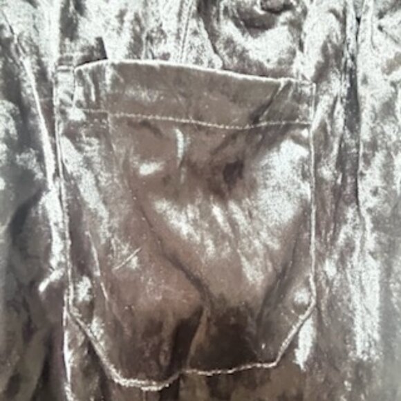 NWOT Mocha Crushed Velvet Velour Very Soft Relaxed Fit Joggers Pants - Picture 11 of 14